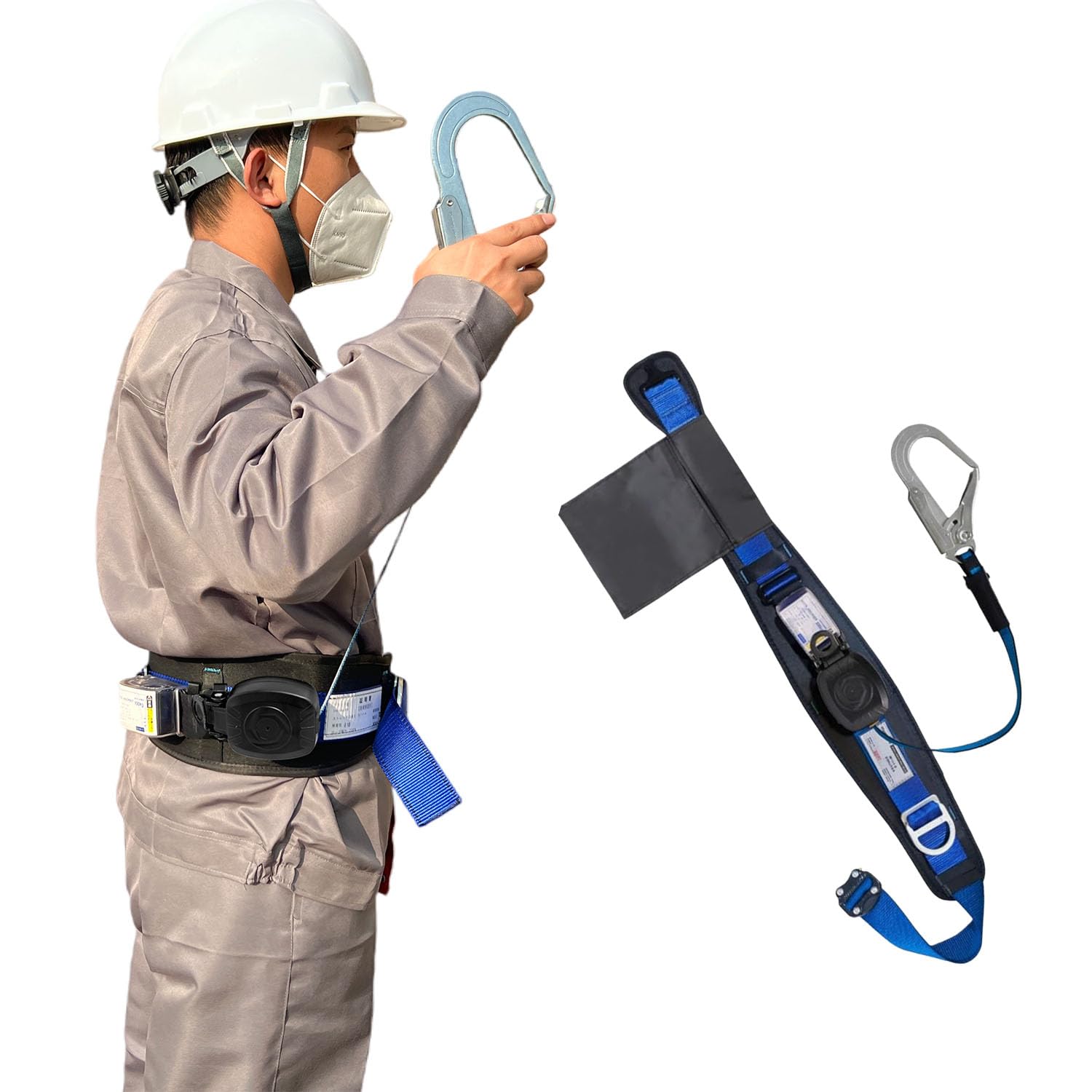 墜ちる取り締まり用物の具 胴三尺帯型 安全性のある帯 幽客yd 1丁掛け 胴当て三尺帯 高甚だしいポリエステル アロイ鋼引っ掛かり 蛇腹 シングル 軽さ やり方三尺帯