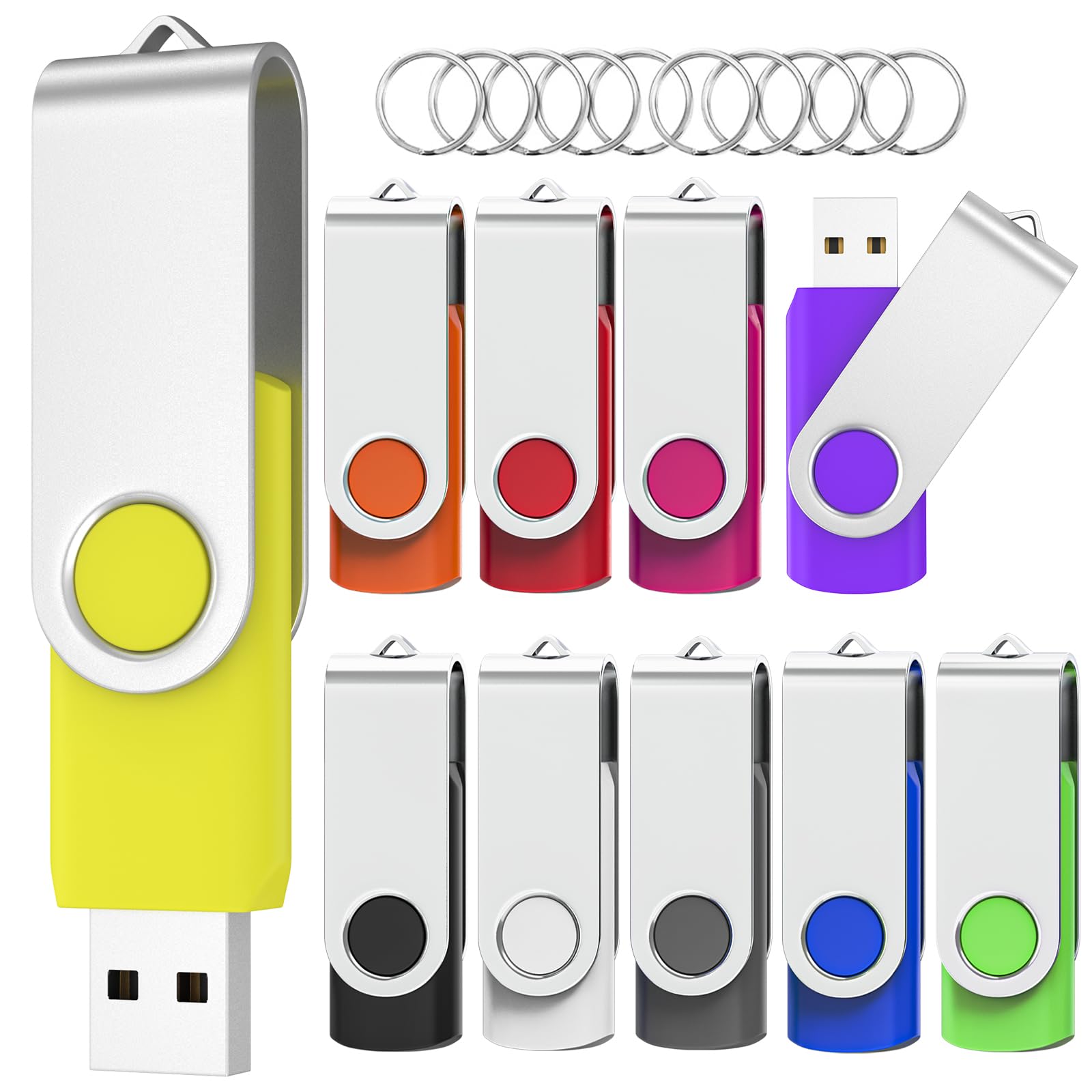 USB閃光電球運転 USB 3.0記憶装置 Type-Cアダプタ嘱する キーホルダー付き添い人 360度回転させるひな形