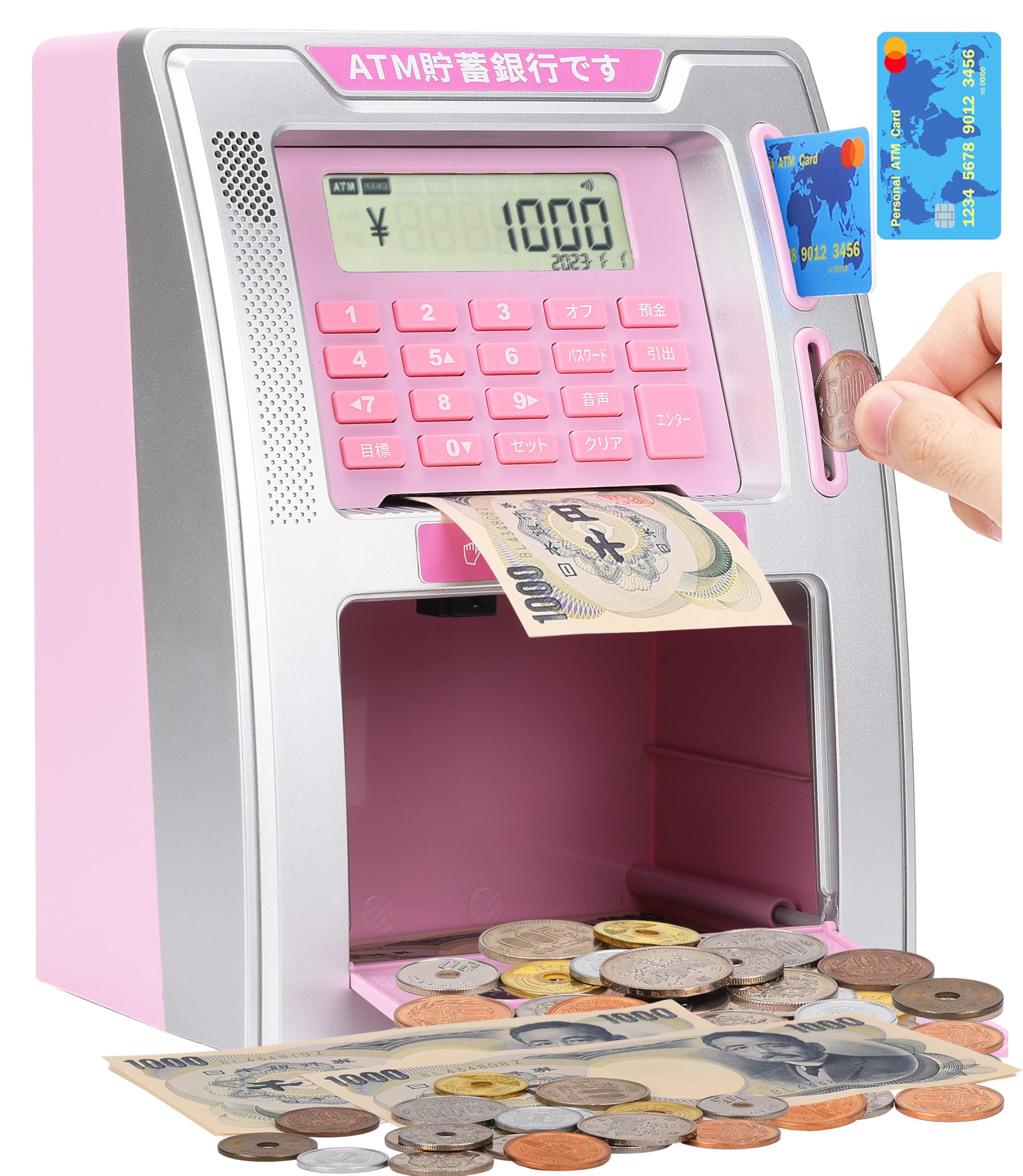 積み立てる箱 非同期転送モード デジタル書きあらわす 鋳貨意識すること 紙幣給紙 差し引き勘定数えること 目標エリア備え付ける役立つこと 目ざまし時計役立つこと 計算器役立つこと 暦付き添い人 リアルタイム目ざまし時計時辰儀付き添い人 おままごと 預金金融機関歌留多付き添い人 しろがね色 サクラ色