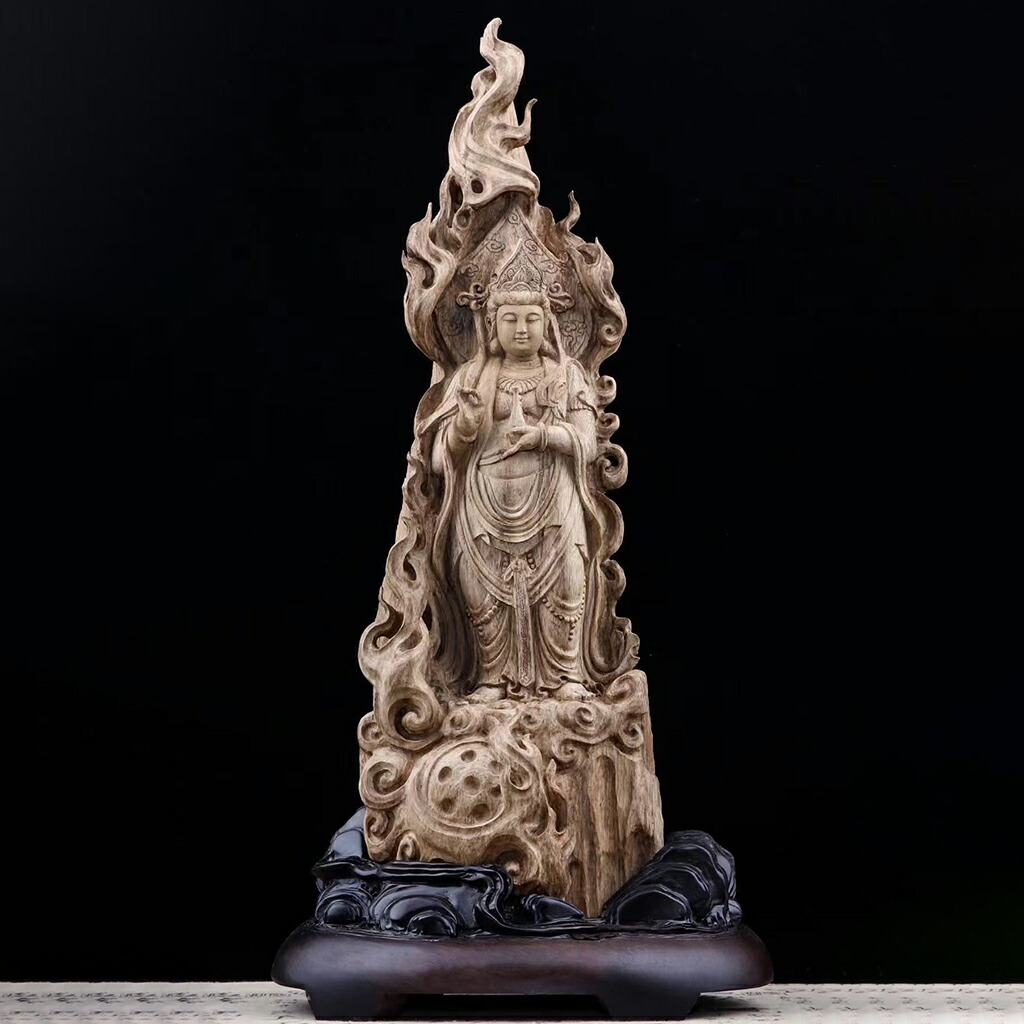 天然沈香木彫 観音菩薩立像 仏教美術 仏像 珍品 コレクション 室内飾り 彫刻工芸品 置物 手作り意匠 美術品 精密雕刻 極上品 大 H 62cm Butlerchimneys Com