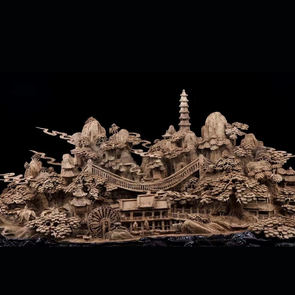 天然沈香木彫 桃源郷 珍品 コレクション 室内飾り 彫刻工芸品 置物 手作り意匠 美術品 精密雕刻 極上品 特大 L 136cm Butlerchimneys Com
