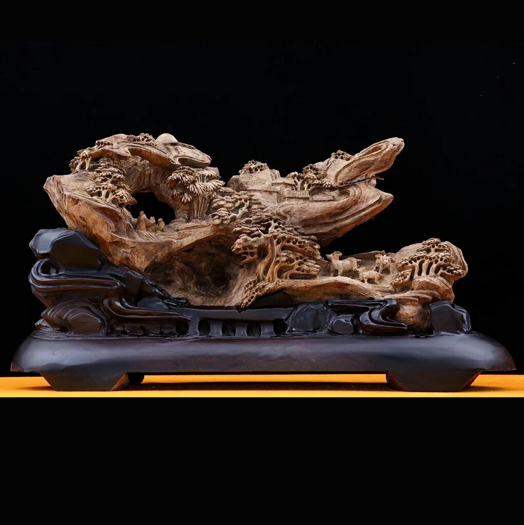 天然沈香木彫 仙郷 珍品 コレクション 室内飾り 彫刻工芸品 置物 手作り意匠 美術品 精密雕刻 極上品 L 44cm Psicologosancora Es 天然沈香木彫 仙郷 珍品 コレクション 室内飾り 彫刻工芸品 置物 手作り意匠 美術品 精密雕刻 極上品 L 44cm Psicologosancora Es