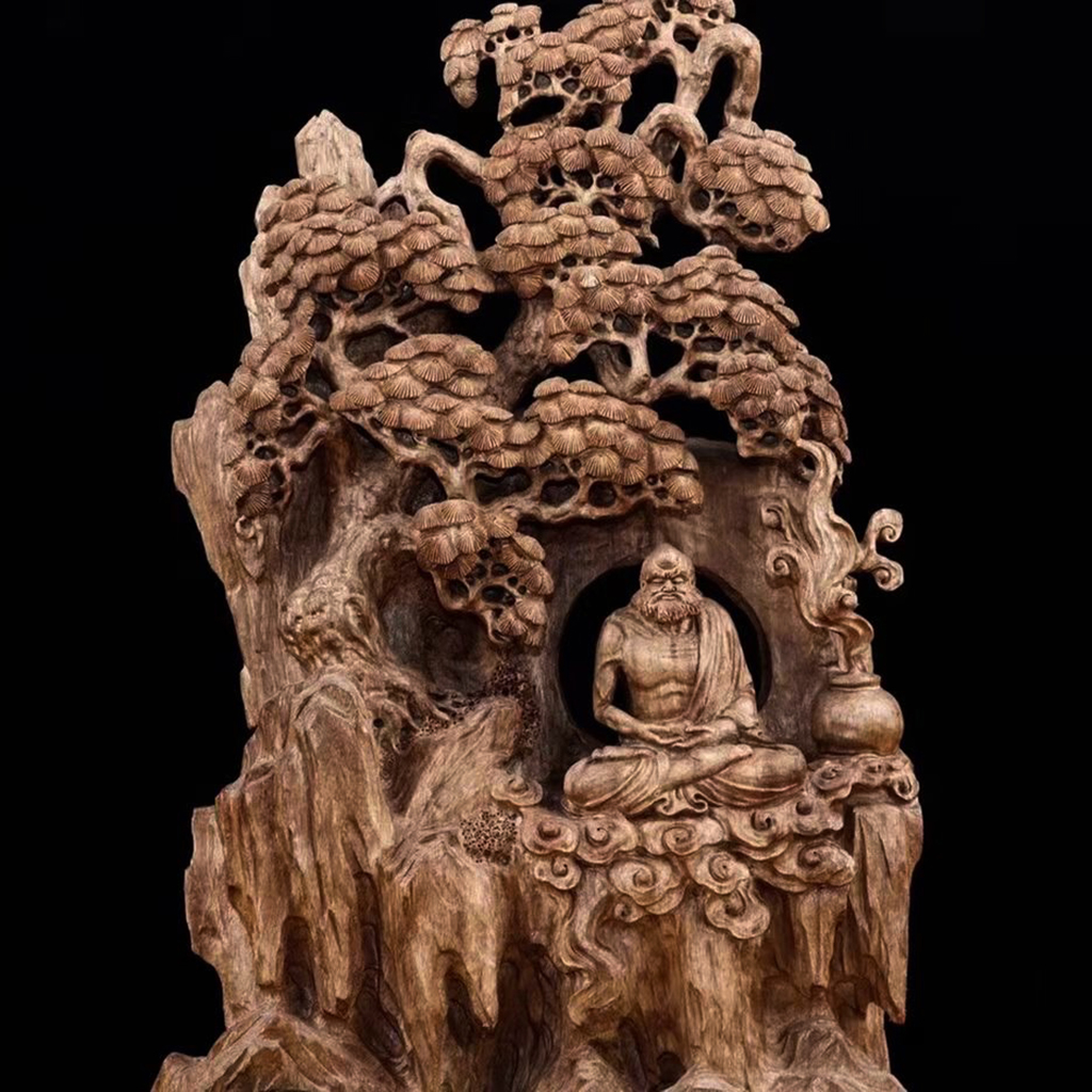 菩提達磨 仏教美術 木彫 彫刻工芸品 珍品 仏像 コレクション 室内飾り