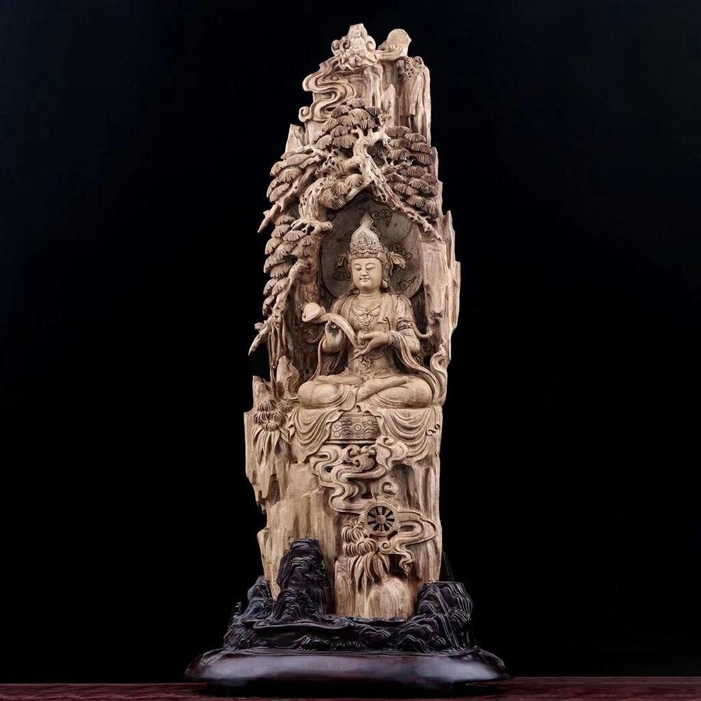 人気カラーの 桧木材 収蔵品 飾り置物 彫刻工芸品 彫刻 嫦娥 極上品 - 仏像 - hlt.no