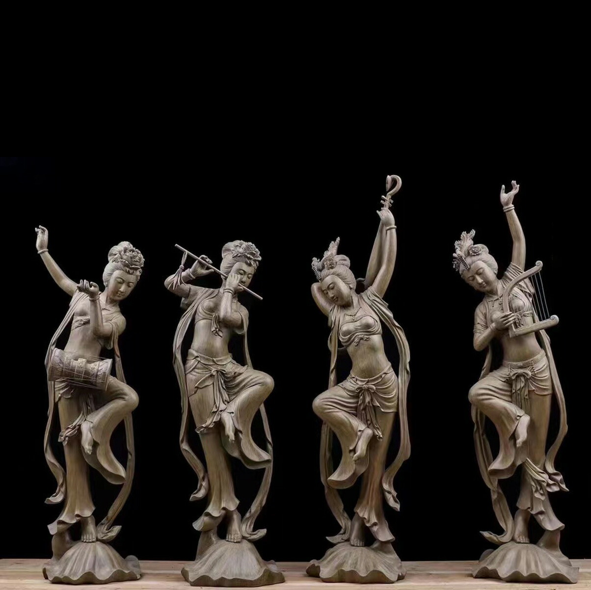 楽天市場】【天然沈香木彫】観音菩薩座像 仏教美術 仏像 仏教工芸品