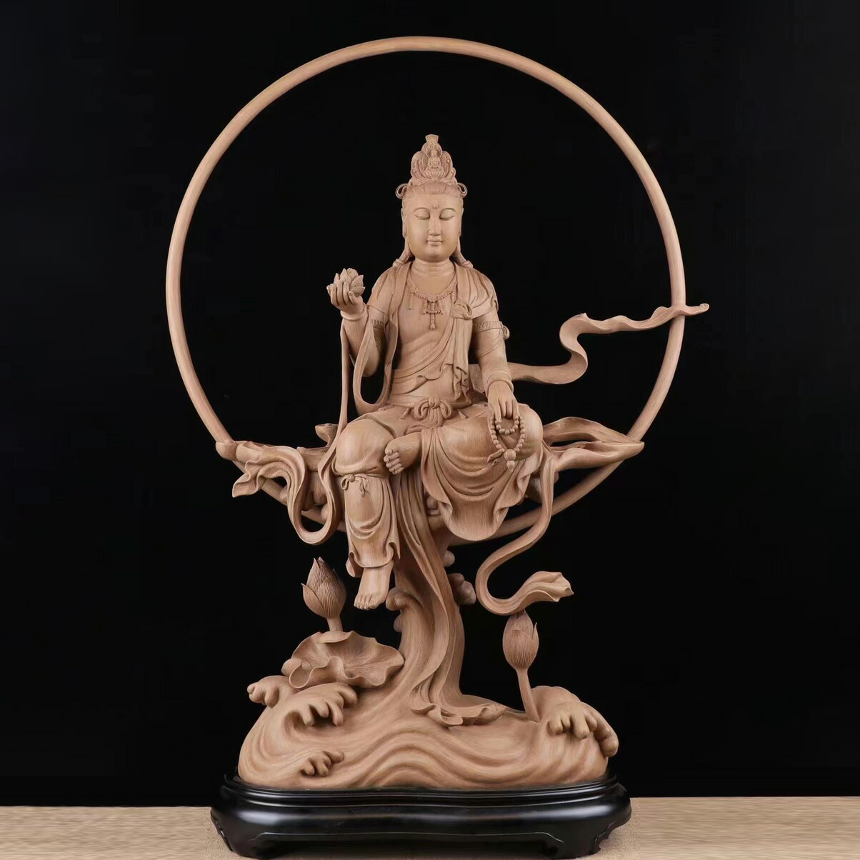 木彫　ヒンドゥー教？弦楽器を持つ仏像　弁財天？時代物　仏像　仏教美術　美術品 木彫 ヒンドゥー教？弦楽器を持つ仏像 弁財天？時代物 仏像 仏教