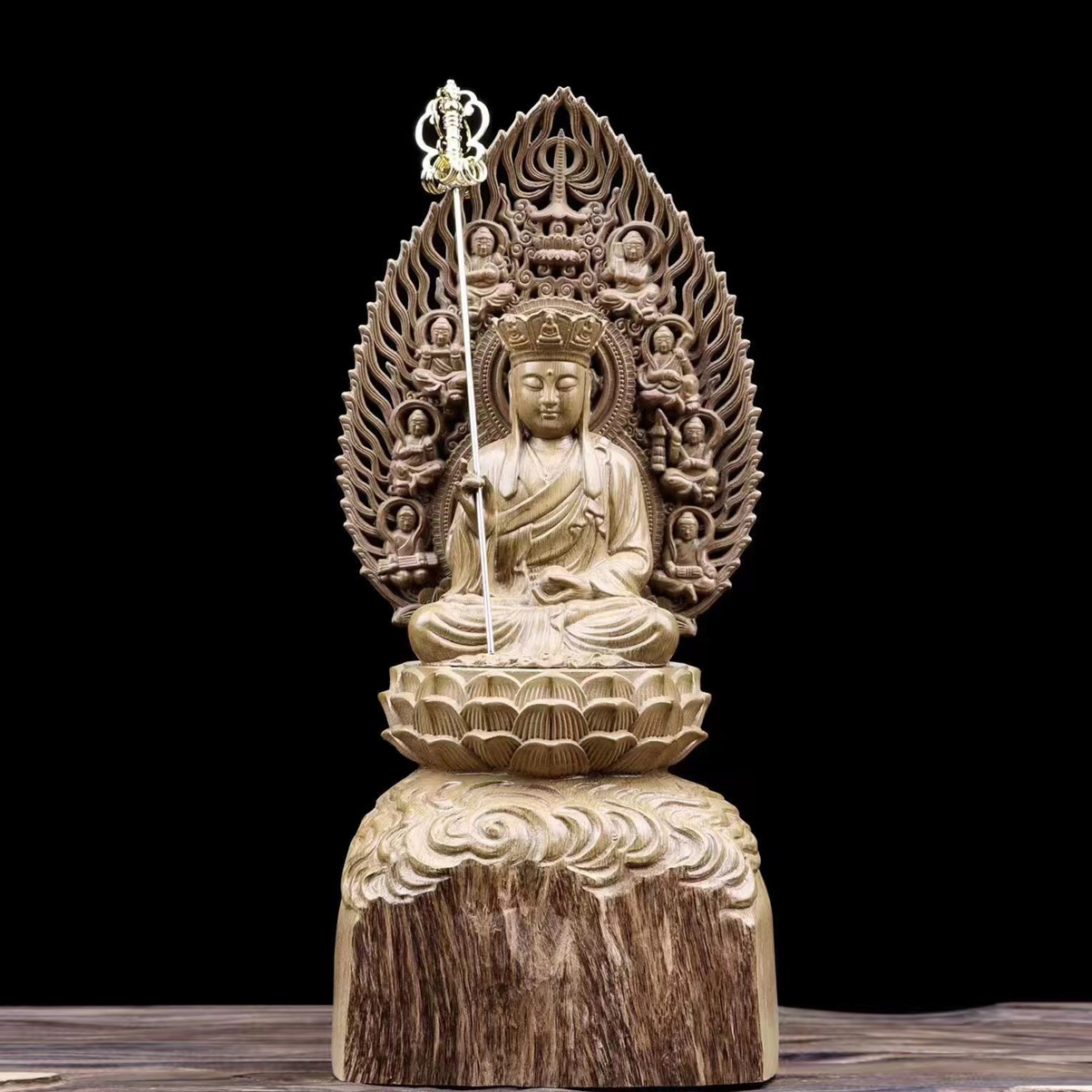 沈香木製 彫刻 人物像 約20cm 沈香木彫孔子彫像人物置物孔子像旺学旺事業家工芸品