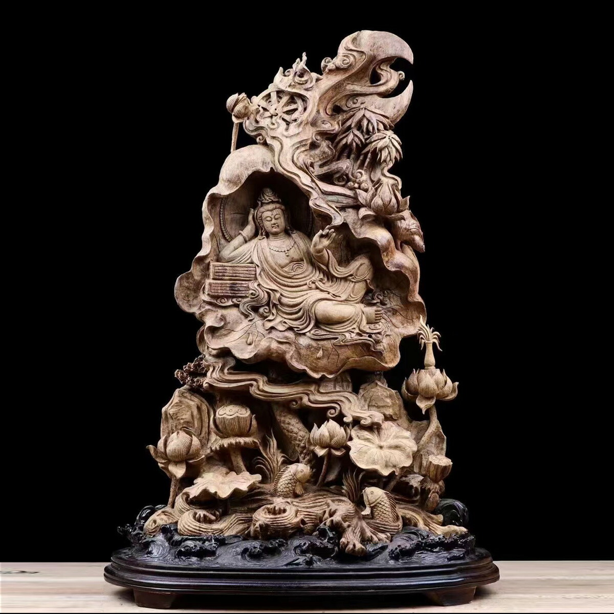 楽天市場】【天然沈香木彫】観音菩薩 伽藍神 韋駄天 セット売り 仏教