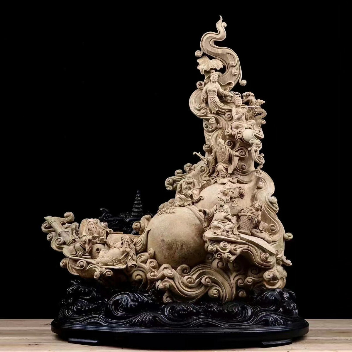 ビンテージ　富士山　木彫り　置物　インテリア　工芸品　美術品　A2689 ビンテージ 富士山 木彫り 置物 インテリア 工芸品 美術品 A2689