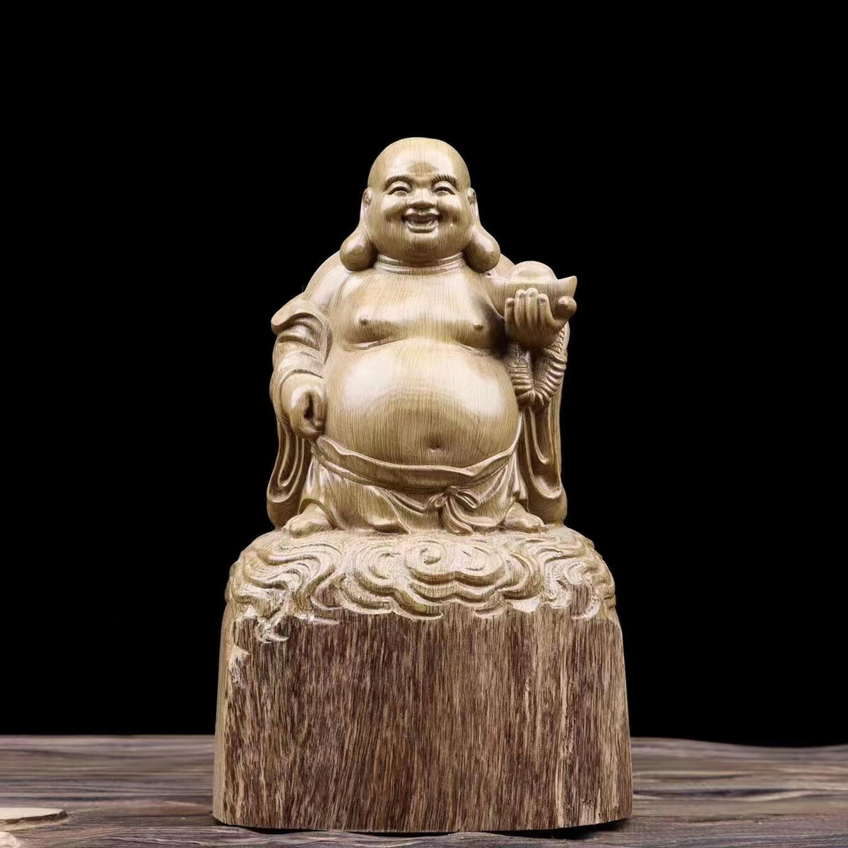 楽天市場】【木彫】弥勒菩薩坐像 仏教美術 仏像 仏教工芸品 ツゲの木