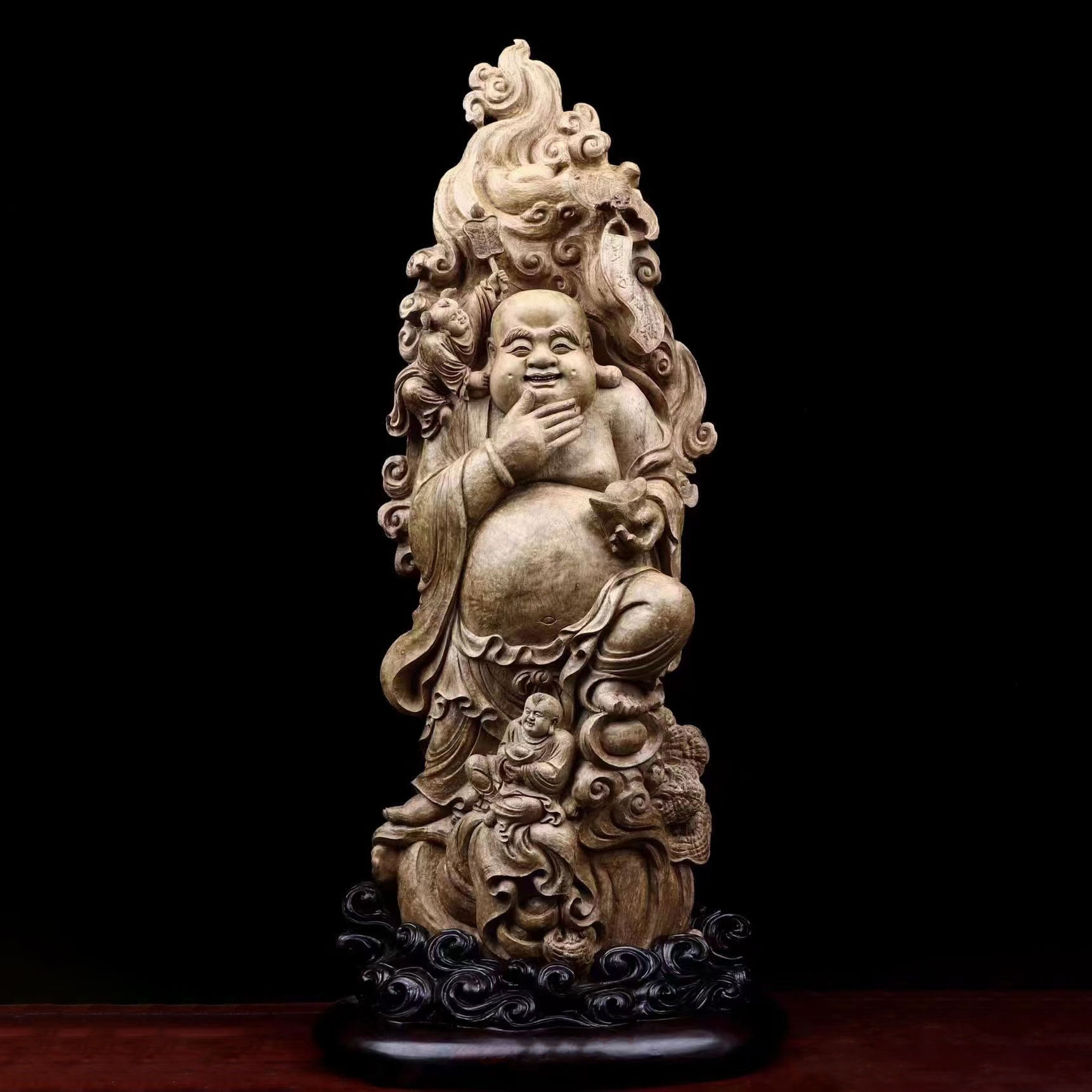 楽天市場】【木彫】弥勒菩薩坐像 仏教美術 仏像 仏教工芸品 ツゲの木