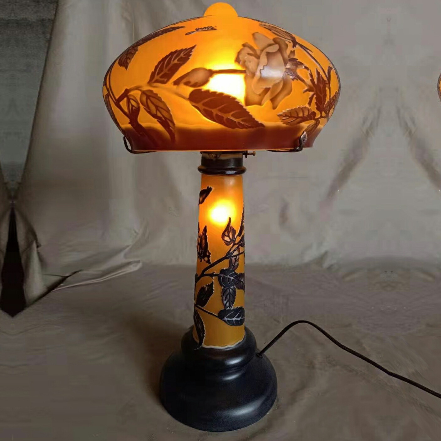 新品 アールヌーボーランプ エミール ガレ ドーム ナンシー ナイトスタンド アンティーク家具 テーブルランプ 西洋美術 Ieeepesoman Com