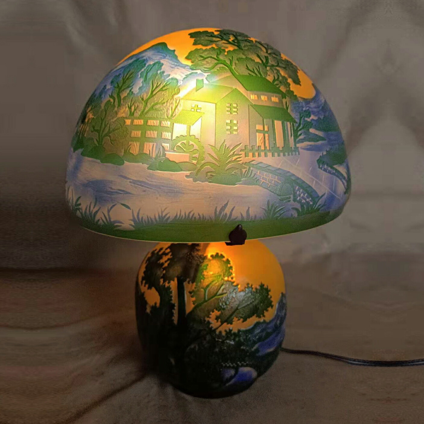 新品 アールヌーボーランプ エミール ガレ ドーム ナンシー ナイトスタンド アンティーク家具 テーブルランプ 西洋美術 Psicologosancora Es