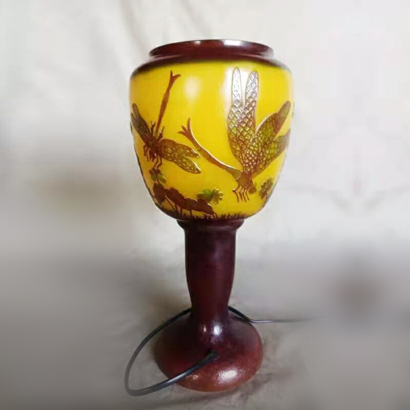 新品 アールヌーボーランプ エミール ガレ ドーム ナンシー ナイトスタンド アンティーク家具 テーブルランプ 西洋美術 Psicologosancora Es