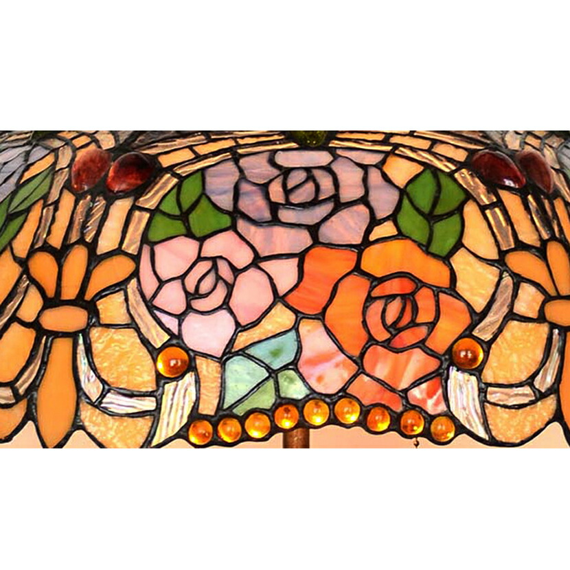 新品 ティファニーステンドグラスランプ テーブルライト アンティーク風 バラの花束 ガラスインテリア スタンドライト Pressclubvartha Com