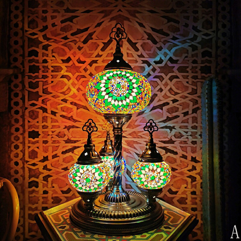 楽天市場】☆新品☆トルコランプ 職人手作り ガラススタンドランプ
