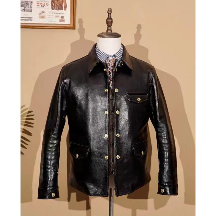 ホースレザー　ドライビングジャケット 楽天市場】新品 芯ホースハイド 復刻50's ドライビングコート