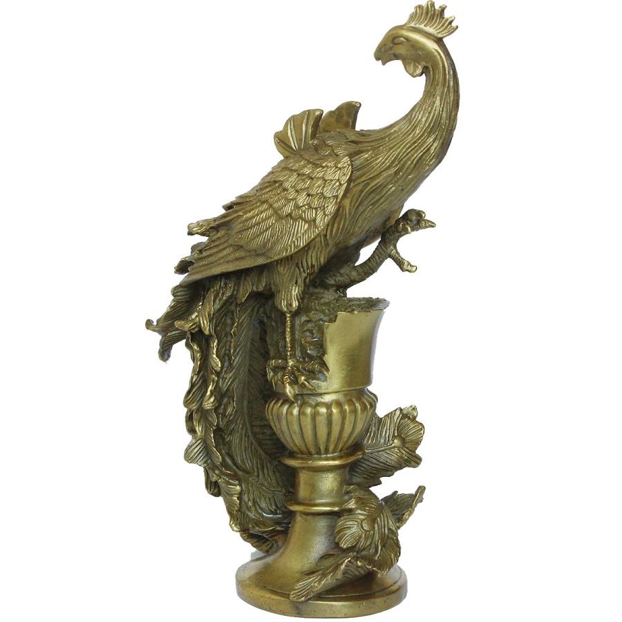 楽天市場】フラワーフェニックス 華を抱く金の鳳凰 銅器置物 飾り