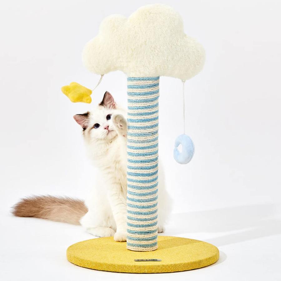 猫用爪とぎポール ねこ タワー 爪とぎ ポール キャットタワー 突っ張り 猫 爪とぎ ポール キャットポール 雲 爪研ぎ 省スペー 可愛い つ