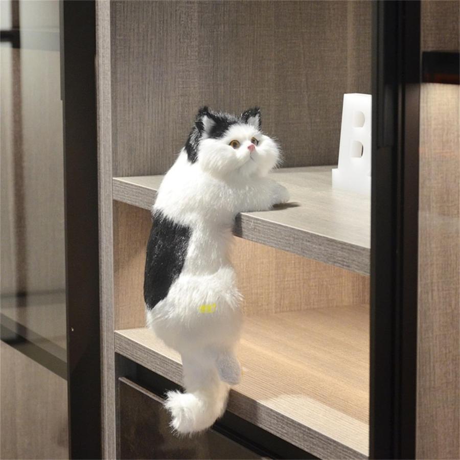 猫のぬいぐるみを模した リアル手作ぬいぐるみ 猫ぬいぐるみ 本物そっくり 生き生き 手工芸品 アイデアプレゼント ネコ掛け 呼吸する偽