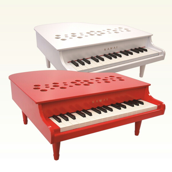 カワイ　ミニピアノ　赤　p-32 1105 未使用品 ミニピアノ/ホワイト レッド】ピアノ おもちゃ KAWAI カワイ P