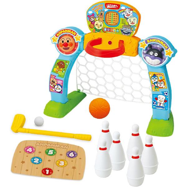 ジョイパレット アンパンマン チャレンジ 能力アップ スポーツデラックス 4in1セット アンパンマン おもちゃ 3歳 4歳 5歳 男の子 女の子 誕生日 ギフト プレゼント スポーツ玩具 運動 子供 キッズ 孫 サッカー バスケット ゴルフ ボウリング スポーツ 人気
