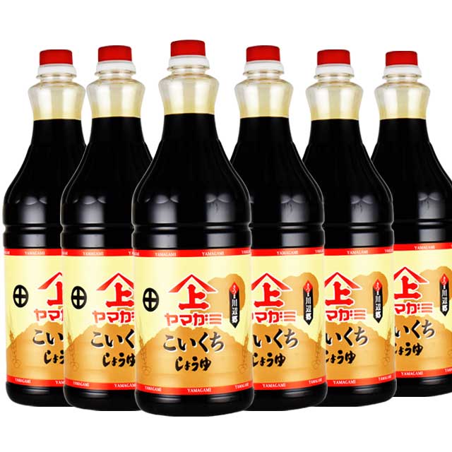 ヤマガミ醤油　濃口醤油　1.8L×6本セット　　上原産業　濃口醤油　※8月7日からのご注文は8月18日より順次発送［送料無料／上原産業／こいくち醤油／鹿児島南九州市］画像