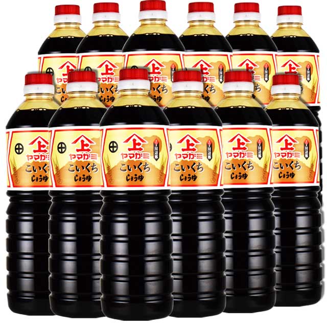 ヤマガミ醤油　濃口醤油　1000ml×12本セット　　上原産業　濃口醤油　※8月7日からのご注文は8月18日より順次発送［送料無料／上原産業／こいくち醤油／鹿児島南九州市］※北海道・東北地区は、別途送料1000円が発生します。画像