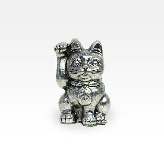 薩摩錫器 錫 置物 招き猫 181C-1 薩摩錫器工芸館　代引不可父の日 錫器 錫製 縁起物 置物 還暦祝 結婚祝 退職祝 贈答 母の日 プレゼント ギフト 伝統工芸品