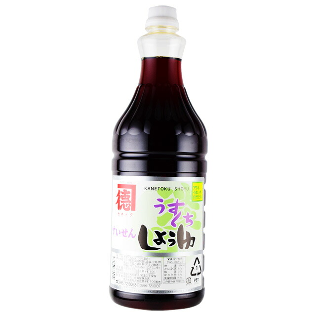 送料無料　カネトク醤油　すいせんうすくち醤油　1.8L&times;10本　　佐賀屋醸造　薄口醤油　メーカー直送　代引不可同梱不可　産地直送　代金引換不可　同梱不可｜なないろ九州