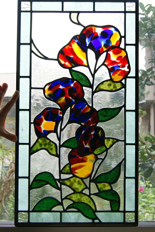 楽天市場】ステンドグラス 建物パネル・鉛線方式 チューリップ