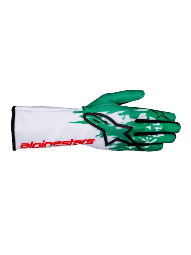 alpinestars(アルパインスターズ)　TECH-1 K V3 KART GLOVES WHITE GREEN RED サイズ：L 品番：3551724-263-L