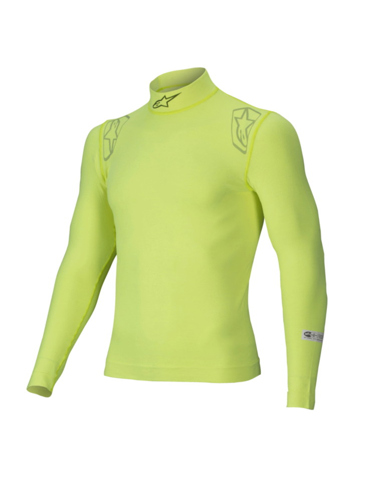 alpinestars(アルパインスターズ) ZX EVO V3 TOP LS FIA UNDERWEAR YELLOW FLUO サイズ:M/L 品番:4750325-55-M/L|ななこ屋店