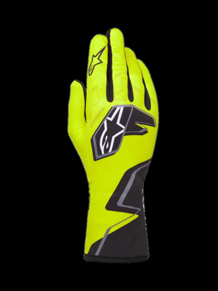 alpinestars(アルパインスターズ)　TECH-1 K RACE V2 GRAPHIC1 KART GLOVES YELLOW FLUO BLACK WHITE サイズ：XL 品番：3550326-550-XL