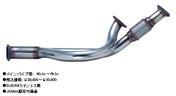 [個人宅配送可能] フジツボ フロントパイプ 日産 ステージア E-WGNC34 1996/10-1998/08 [フロントパイプ] 610-14914