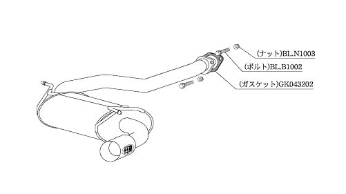 柿本 改 マフラー スバル プレオ TA-RA1 00 10-07 ※配送先制限あり