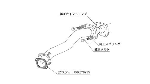 柿本 改 フロントパイプ Standard 三菱 ランサーエボリューション X CBA-CZ4A 07/10-08/9 品番：MF328
