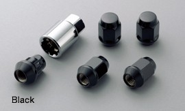 MUGEN(無限) ホイールナット&ロックセット 5H【BLACK】 インスパイア CP3 2007/12-2010/08 J35A 品番：08181-MZ3-K0S0-BL