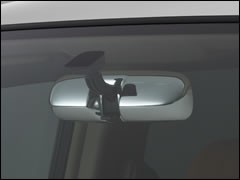 MUGEN(無限) ルームミラーカバー【メッキ仕上げ】 シビックハイブリッド FD3 2008/09- LDA/LDA13A 品番:76450-XKK-K0S0-MK