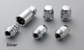 MUGEN(無限) ホイールナット&ロックセット 5H【SILVER】 アコード CU2 2008/12-2011/02 K24A 品番：08181-MZ3-K0S0-S