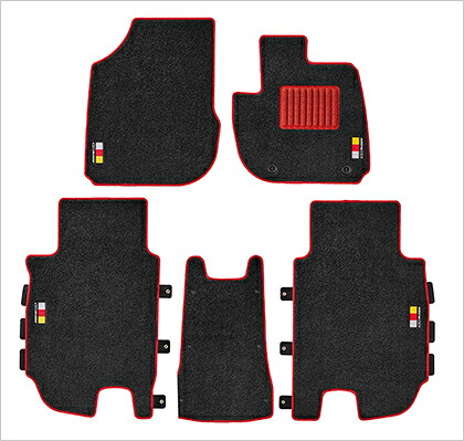 MUGEN(無限) スポーツマット ブラック×レッド ヴェゼル RV3/RV4/RV5/RV6 21/04- 品番：08P15-XNP-K0S0-RD