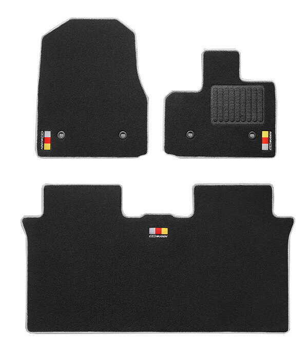 MUGEN(無限) スポーツマット ブラック&times;シルバー N-ONE e JG5 25/09- 品番：08P15-XPE-K0S0-SV｜ななこ屋店
