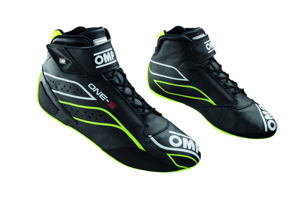 OMP ONE-S SHOE ブラック／フルオイエロー【サイズ 42】（レーシングシューズ） 品番：IC0-0822-A01-178-42