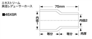 SAMCO サムコ エキストリームレデューサーホース FB425＞FB350 102＞83 品番：40XSR10283｜ななこ屋店