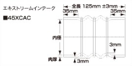 SAMCO サムコ エキストリームインテークホース(125mm) FB250 60 品番:40XCAC60|ななこ屋店