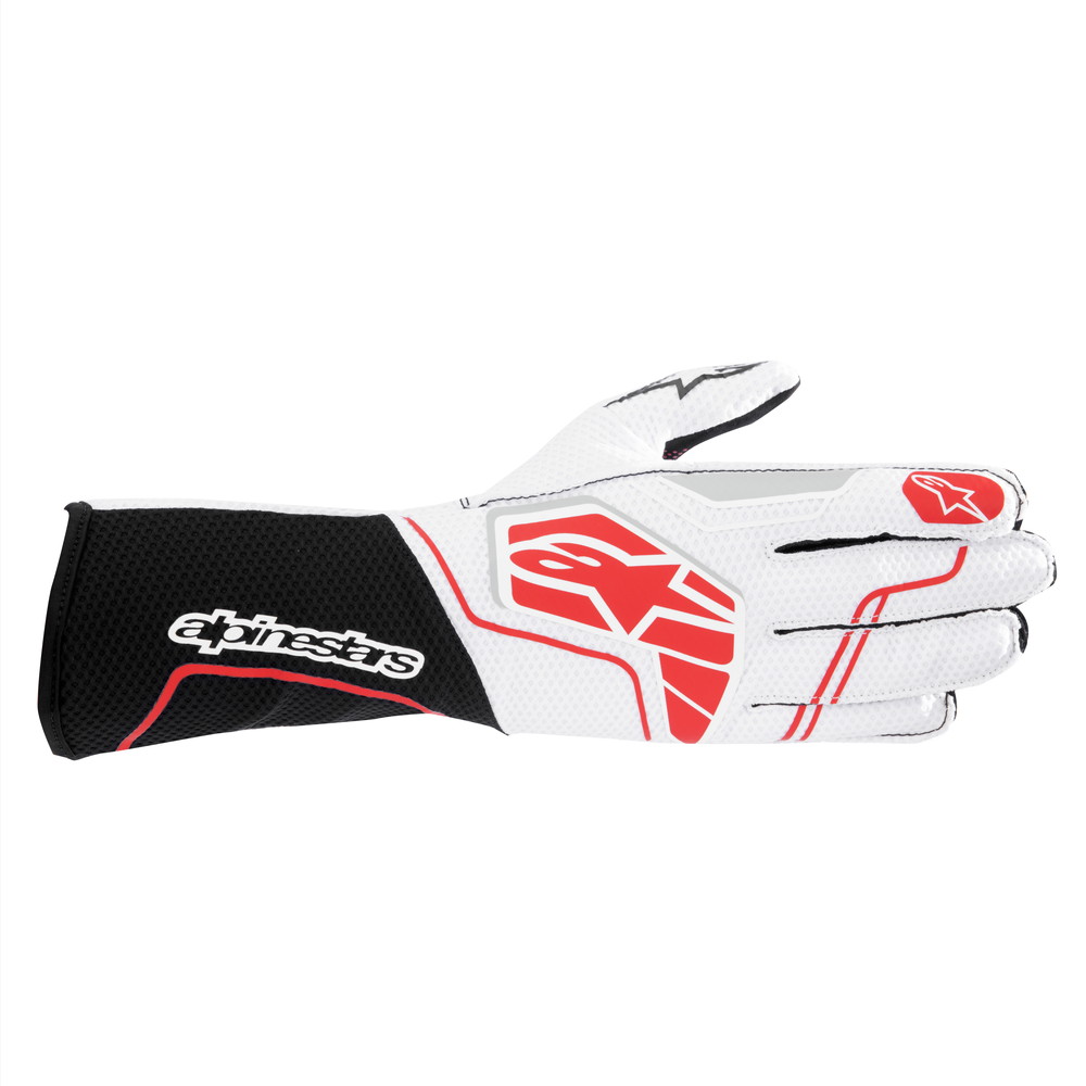 alpinestars(アルパインスターズ)　TECH-1 KX V4 KART GLOVES BLACK WHITE RED サイズ：M 品番：3551824-123-M