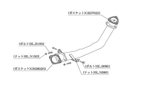 柿本 改 フロントパイプ Standard 日産 フェアレディZ 2シーター E-PZ31 85/10-89/7 品番：NF321