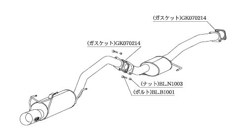 柿本 改 マフラー Kakimoto.R トヨタ セリカ E-ST205 94/2-99/9 ※配送先制限あり 品番：TS322｜ななこ屋２号店 58,344円