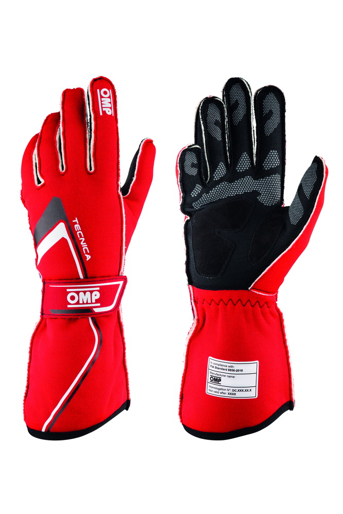 OMP TECNICA GLOVE レッド【サイズ M】（レーシンググローブ） 品番：IB0-0772-A01-061-M