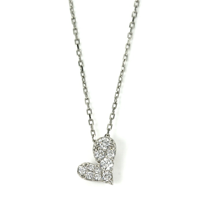 プティシエル Pciel ネックレス ペンダント プラチナ Total ダイヤ0.15ct ホワイトハート PN2118WD